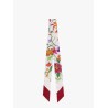 Gucci flora printed silk twill neck bow