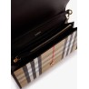 Waxed canvas shoulder bag with Burberry Check motif