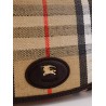 Waxed canvas shoulder bag with Burberry Check motif