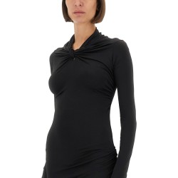 DRESS WITH DRAPE