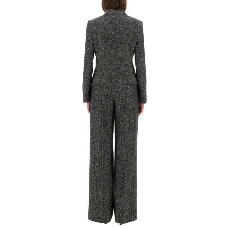 SINGLE-BREASTED JACKET IN WOOL BLEND DOT