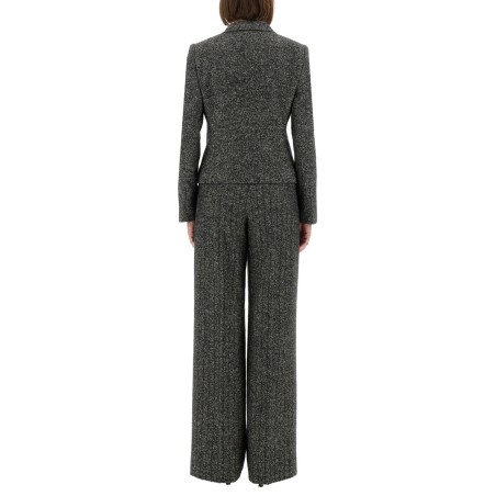 SINGLE-BREASTED JACKET IN WOOL BLEND DOT