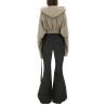 CROPPED HOODED TUNIC SWEATSHIRT