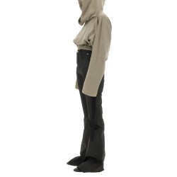 CROPPED HOODED TUNIC SWEATSHIRT