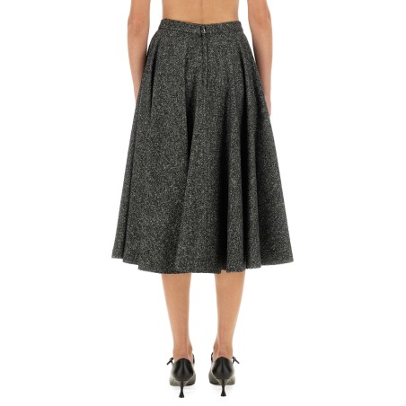 WOOL-BLEND DOTTED SKIRT