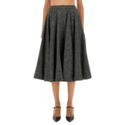 WOOL-BLEND DOTTED SKIRT