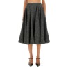 WOOL-BLEND DOTTED SKIRT