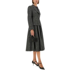 WOOL-BLEND DOTTED SKIRT