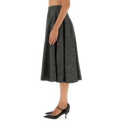 WOOL-BLEND DOTTED SKIRT
