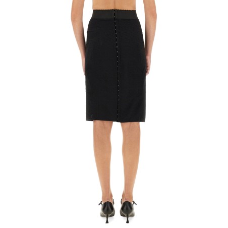 SATIN AND POWERNET MIDI SKIRT