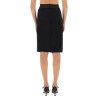 SATIN AND POWERNET MIDI SKIRT