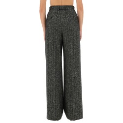 STRIPED WOOL PANTS