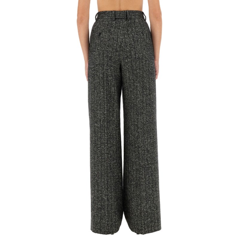 STRIPED WOOL PANTS