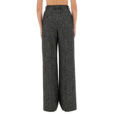 STRIPED WOOL PANTS