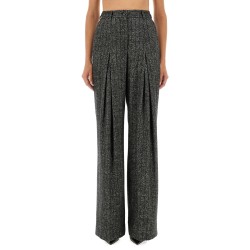 STRIPED WOOL PANTS