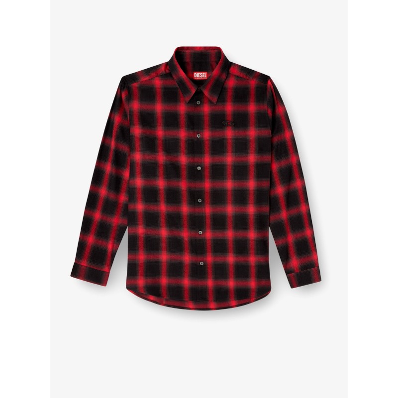 S-Simply Check cotton blend shirt