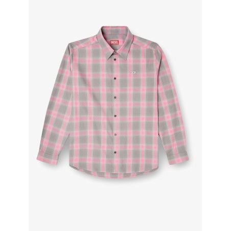 S-Simply Check cotton blend shirt