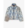 W-Kons down jacket with distressed effect