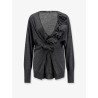 Virgin wool sweater with ruffles