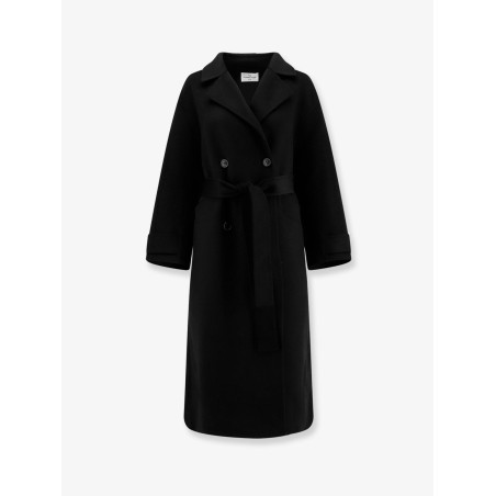 Savile double-breasted wool coat
