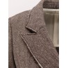 Wool blend blazer with frayed profiles