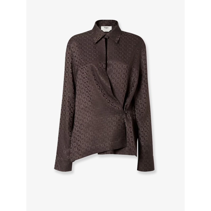 Silk shirt with FF motif