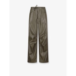 Faux leather relaxed fit trousers