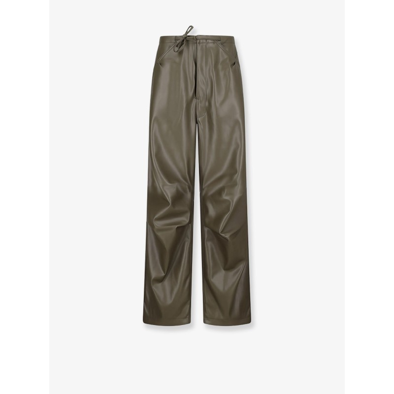 Faux leather relaxed fit trousers