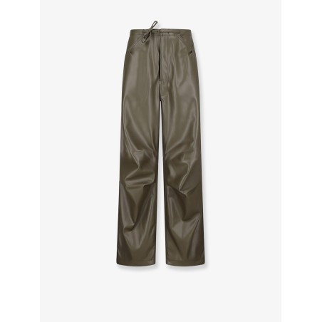 Faux leather relaxed fit trousers