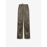 Faux leather relaxed fit trousers