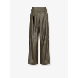 Faux leather relaxed fit trousers