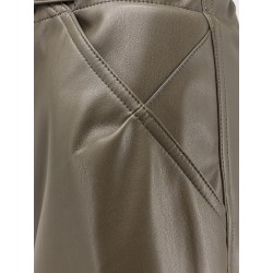 Faux leather relaxed fit trousers