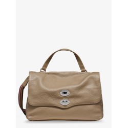 Postina M leather crossbody bag with double shoulder strap