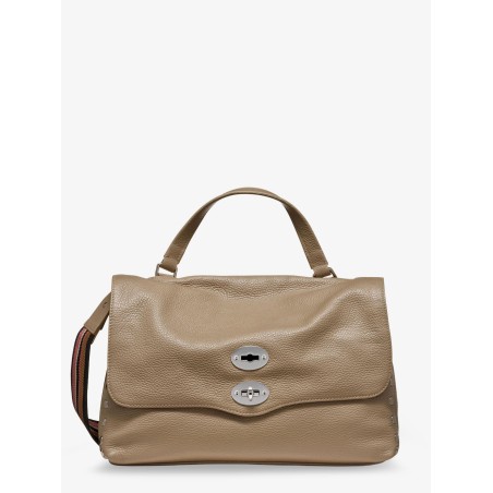 Postina M leather crossbody bag with double shoulder strap