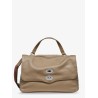 Postina M leather crossbody bag with double shoulder strap