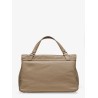 Postina M leather crossbody bag with double shoulder strap