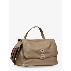 Postina M leather crossbody bag with double shoulder strap