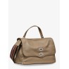 Postina M leather crossbody bag with double shoulder strap