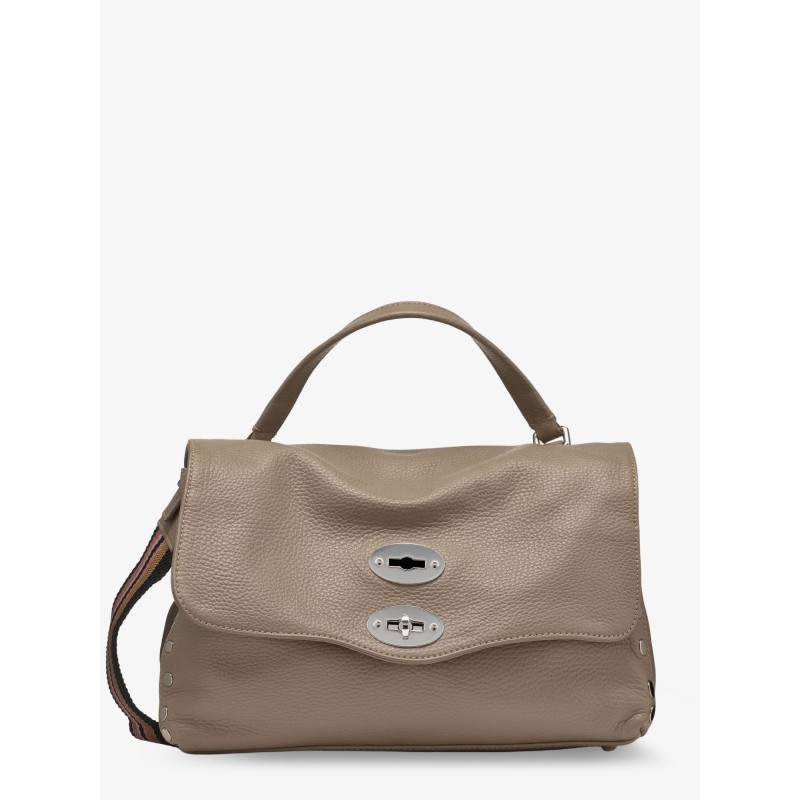 Postina S leather crossbody bag with double shoulder strap