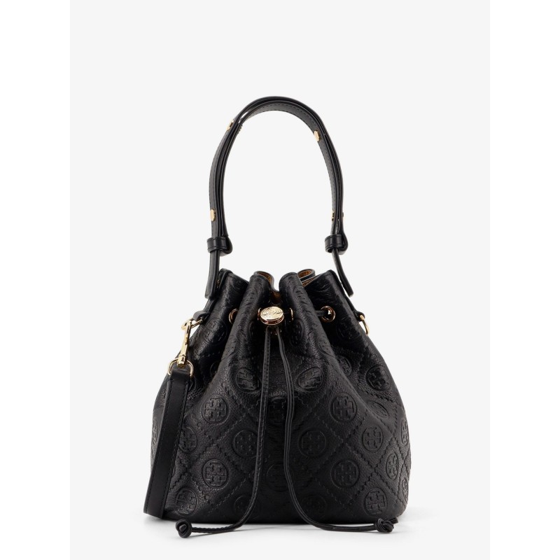 T Monogram Pebble leather Bucket Bag