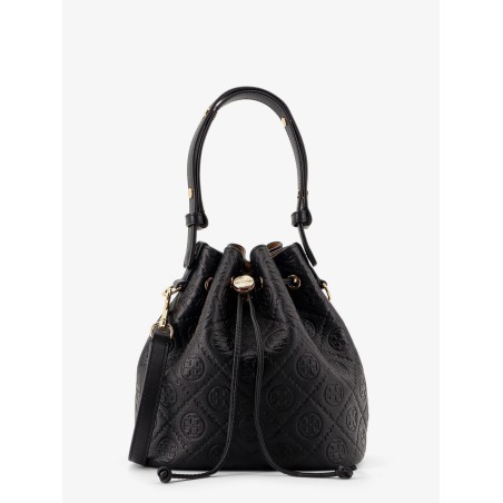 T Monogram Pebble leather Bucket Bag