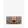 Coated canvas wallet with Burberry Check motif