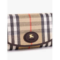Coated canvas wallet with Burberry Check motif