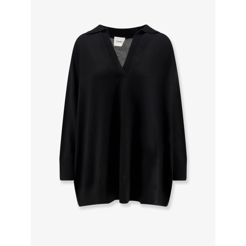 Virgin wool maxi polo shirt