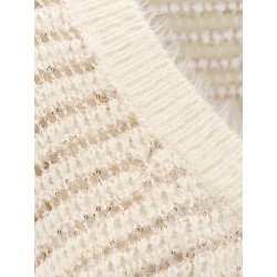 Wool blend sweater with sequins