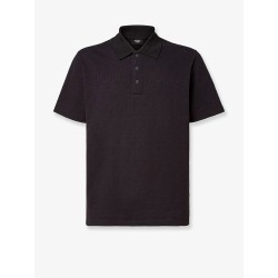 Cotton polo shirt with FF motif