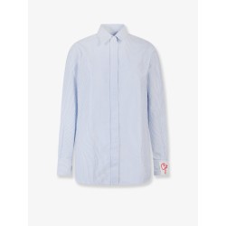 Cotton shirt with striped motif