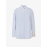Cotton shirt with striped motif
