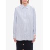 Cotton shirt with striped motif