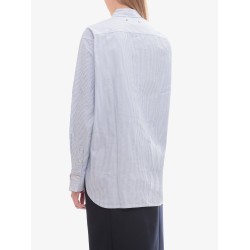 Cotton shirt with striped motif